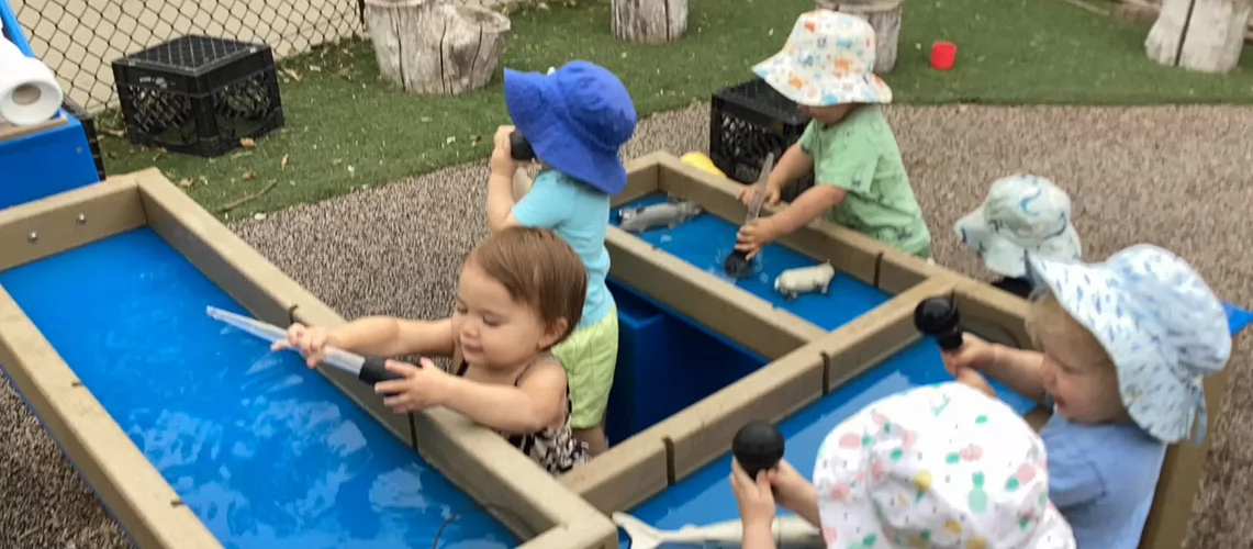 kids outside water play